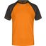 Men's Raglan-T - T-Shirt in sportlicher, zweifarbiger Optik [Gr. M] (orange/black) (Art.-Nr. CA043013)