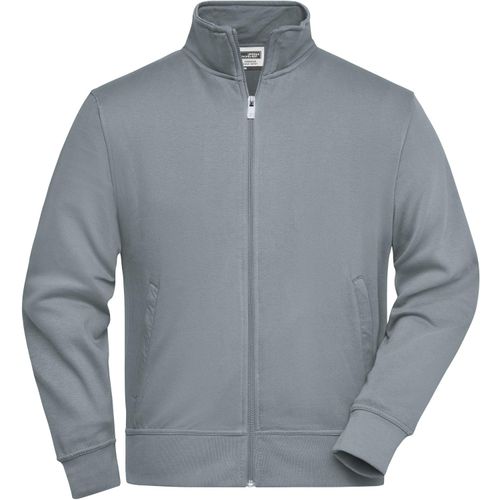 Workwear Sweat Jacket - Sweatjacke mit Stehkragen und Reißverschluss [Gr. M] (Art.-Nr. CA043761) - Strapazierfähige pflegeleichte Baumwoll...