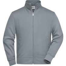 Workwear Sweat Jacket - Sweatjacke mit Stehkragen und Reißverschluss [Gr. M] (dark-grey) (Art.-Nr. CA043761)