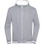 Men's Club Sweat Jacket - Sweatjacke mit Reißverschluss und Kapuze [Gr. XXL] (grey-heather/white) (Art.-Nr. CA043834)