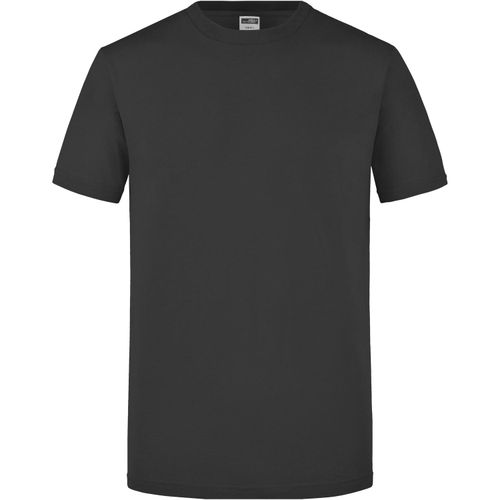 Men's Slim Fit-T - Figurbetontes Rundhals-T-Shirt [Gr. L] (Art.-Nr. CA044005) - Einlaufvorbehandelter Single Jersey...