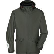 Worker Rain-Jacket - Praktische Unisex Regenjacke zum Überziehen, vielseitig einsetzbar [Gr. XL] (olive) (Art.-Nr. CA044028)