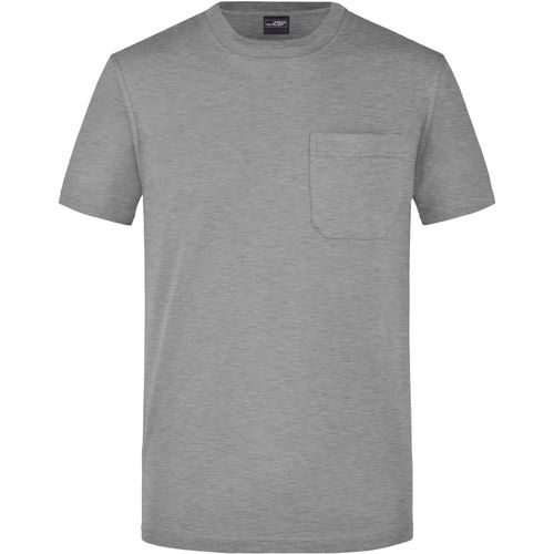Men's Round-T Pocket - Klassisches T-Shirt mit Brusttasche [Gr. M] (Art.-Nr. CA044409) - Gekämmte, ringgesponnene Baumwolle
Rund...