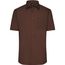 Men's Shirt Shortsleeve Poplin - Klassisches Shirt aus pflegeleichtem Mischgewebe [Gr. 4XL] (Brown) (Art.-Nr. CA044581)