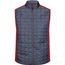 Men's Knitted Hybrid Vest - Weste im stylischen Materialmix [Gr. XL] (red-melange/anthracite-melange) (Art.-Nr. CA045157)