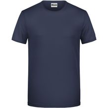Men's-T - T-Shirt mit trendigem Rollsaum [Gr. 3XL] (navy) (Art.-Nr. CA045455)