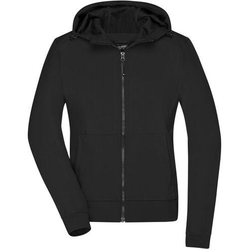 Ladies' Hooded Softshell Jacket - Softshelljacke mit Kapuze im sportlichen Design [Gr. XXL] (Art.-Nr. CA045656) - 2-Lagen Softshellmaterial mit kontrastfa...
