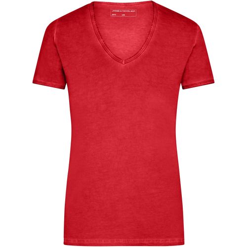Ladies' Gipsy T-Shirt - Trendiges T-Shirt mit V-Ausschnitt [Gr. L] (Art.-Nr. CA046062) - Baumwoll Single Jersey mit aufwändige...