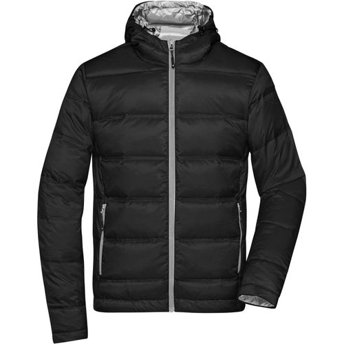 Men's Hooded Down Jacket - Daunenjacke mit Kapuze in neuem Design, Steppung der Jacke ist geklebt und nicht genäht [Gr. 3XL] (Art.-Nr. CA046991) - Softes, leichtes, wind- und wasserabweis...