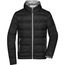 Men's Hooded Down Jacket - Daunenjacke mit Kapuze in neuem Design, Steppung der Jacke ist geklebt und nicht genäht [Gr. 3XL] (black/silver) (Art.-Nr. CA046991)