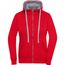 Ladies' Lifestyle Zip-Hoody - Sweatjacke mit Reißverschluss und Kapuze [Gr. XL] (red/grey-heather) (Art.-Nr. CA047854)