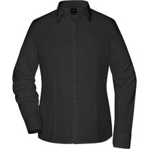 Ladies`Shirt Slim Fit - Modisch tailliertes Cityhemd und Damenbluse [Gr. L] (black) (Art.-Nr. CA047894)