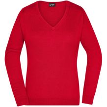 Ladies' V-Neck Pullover - Klassischer Baumwoll-Pullover [Gr. XL] (Art.-Nr. CA048039)