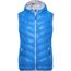 Ladies' Down Vest - Ultraleichte sportliche Daunenweste mit Kapuze [Gr. XL] (blue/silver) (Art.-Nr. CA048234)