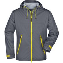 Men's Outdoor Jacket - Ultraleichte Softshelljacke für extreme Wetterbedingungen [Gr. 3XL] (iron-grey/yellow) (Art.-Nr. CA049868)