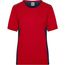 Ladies' Workwear T-Shirt - Strapazierfähiges und pflegeleichtes T-Shirt mit Kontrasteinsätzen [Gr. L] (red/navy) (Art.-Nr. CA051705)
