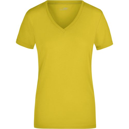 Ladies' Stretch V-T - T-Shirt aus weichem Elastic-Single-Jersey [Gr. XL] (Art.-Nr. CA051948) - Gekämmte, ringgesponnene Baumwolle
Lock...