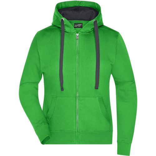 Ladies' Hooded Jacket - Premium Sweatjacke mit Bionic®-Finish [Gr. XL] (Art.-Nr. CA052423) - Hochwertige Sweatqualität mit angeraute...