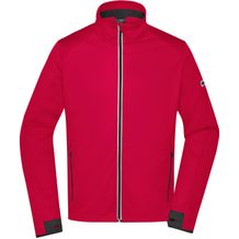 Men's Sports Softshell Jacket - Funktionelle Softshelljacke für Sport, Freizeit und Promotion [Gr. M] (light-red/black) (Art.-Nr. CA053742)