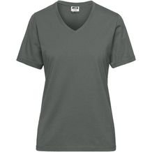 Ladies' BIO Workwear T-Shirt - Strapazierfähiges und pflegeleichtes T-Shirt [Gr. 4XL] (dark-grey) (Art.-Nr. CA053813)