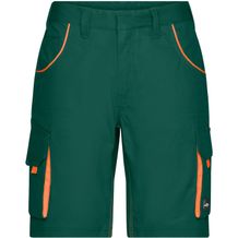 Workwear Bermudas - Funktionelle kurze Hose im sportlichen Look mit hochwertigen Details [Gr. 56] (dark-green/orange) (Art.-Nr. CA054635)