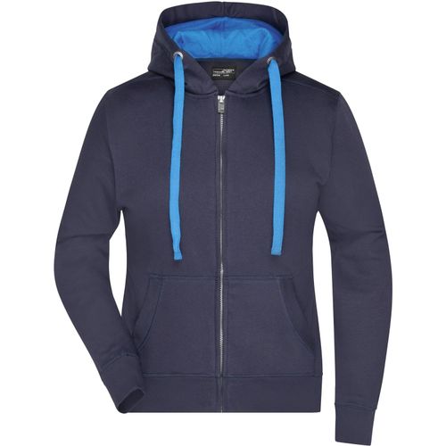 Ladies' Hooded Jacket - Premium Sweatjacke mit Bionic®-Finish [Gr. XL] (Art.-Nr. CA055228) - Hochwertige Sweatqualität mit angeraute...
