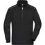 Workwear Half-Zip Sweat - Sweatshirt mit Stehkragen, Reißverschluss und Kontrastpaspel [Gr. 4XL] (black) (Art.-Nr. CA056055)