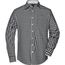 Men's Checked Shirt - Modisches Karoshirt mit Uni-Einsätzen an Kragen und Manschette [Gr. XXL] (black/white) (Art.-Nr. CA058241)