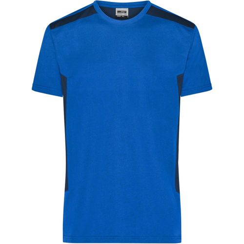 Men's Workwear T-Shirt - Strapazierfähiges und pflegeleichtes T-Shirt mit Kontrasteinsätzen [Gr. S] (Art.-Nr. CA058612) - Materialmix aus gekämmter, ringgesponne...
