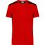 Men's Workwear T-Shirt - Strapazierfähiges und pflegeleichtes T-Shirt mit Kontrasteinsätzen [Gr. XL] (red/black) (Art.-Nr. CA061672)