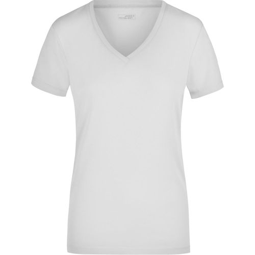 Ladies' Stretch V-T - T-Shirt aus weichem Elastic-Single-Jersey [Gr. L] (Art.-Nr. CA062686) - Gekämmte, ringgesponnene Baumwolle
Lock...