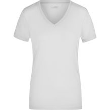 Ladies' Stretch V-T - T-Shirt aus weichem Elastic-Single-Jersey [Gr. L] (white) (Art.-Nr. CA062686)
