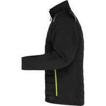 Men's Hybrid Jacket - Softshelljacke im attraktiven Materialmix [Gr. L] (schwarz / gelb / neon) (Art.-Nr. CA064272)