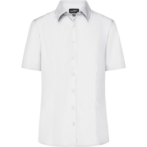 Ladies' Business Shirt Short-Sleeved - Klassisches Shirt aus strapazierfähigem Mischgewebe [Gr. S] (Art.-Nr. CA066040) - Pflegeleichte Popeline-Qualität mi...