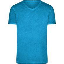 Men's Gipsy T-Shirt - Trendiges T-Shirt mit V-Ausschnitt [Gr. M] (Turquoise) (Art.-Nr. CA066849)