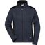 Ladies' Knitted Workwear Fleece Jacket - Pflegeleichte Strickfleece Jacke im Materialmix [Gr. 4XL] (carbon-melange/black) (Art.-Nr. CA067275)