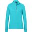 Ladies' Sports Shirt Half-Zip - Langarm-Shirt mit Reißverschluss für Sport und Freizeit [Gr. XS] (Turquoise) (Art.-Nr. CA067321)