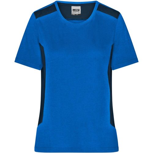 Ladies' Workwear T-Shirt - Strapazierfähiges und pflegeleichtes T-Shirt mit Kontrasteinsätzen [Gr. L] (Art.-Nr. CA067573) - Materialmix aus gekämmter, ringgesponne...
