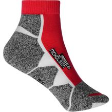 Sport Sneaker Socks - Funktionelle, kurze Sportsocke für Damen und Herren (red / white) (Art.-Nr. CA068389)