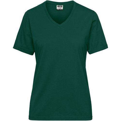 Ladies' BIO Workwear T-Shirt - Strapazierfähiges und pflegeleichtes T-Shirt [Gr. 3XL] (Art.-Nr. CA068787) - Materialmix aus gekämmter, ringgesponne...