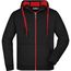 Men's Doubleface Jacket - Sportive Jacke mit Kapuze [Gr. S] (black/red) (Art.-Nr. CA069794)