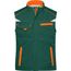 Workwear Softshell Padded Vest - Funktionelle Softshellweste mit warmem Innenfutter [Gr. 6XL] (dark-green/orange) (Art.-Nr. CA070545)