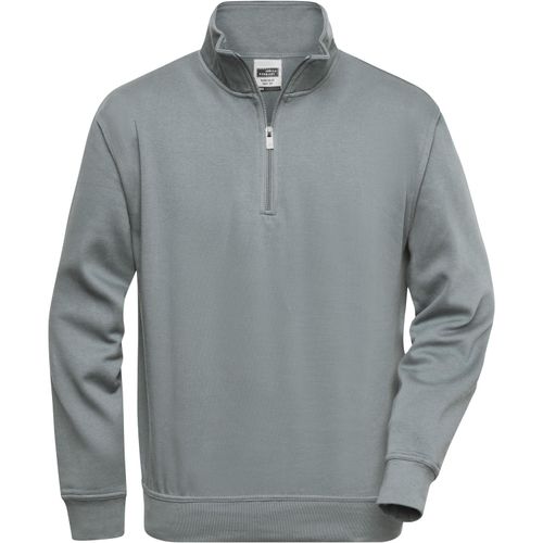 Workwear Half Zip Sweat - Sweatshirt mit Stehkragen und Reißverschluss [Gr. M] (Art.-Nr. CA071295) - Strapazierfähige pflegeleichte Baumwoll...