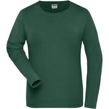 Ladies' BIO Stretch-Longsleeve Work - Langarm Shirt aus weichem Elastic-Single-Jersey [Gr. 3XL] (dark-green) (Art.-Nr. CA071300)
