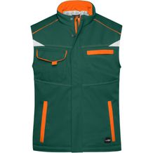 Workwear Softshell Padded Vest - Funktionelle Softshellweste mit warmem Innenfutter [Gr. 3XL] (dark-green/orange) (Art.-Nr. CA071458)