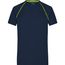 Men's Sports T-Shirt - Funktionsshirt für Fitness und Sport [Gr. L] (navy/bright-yellow) (Art.-Nr. CA071550)