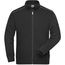 Men's Workwear Sweat-Jacket - Sweatjacke mit Stehkragen und Kontrastpaspel [Gr. L] (black) (Art.-Nr. CA072558)