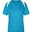 Ladies' Running-T - Atmungsaktives Laufshirt [Gr. XL] (turquoise/white) (Art.-Nr. CA073716)