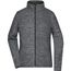 Ladies' Fleece Jacket - Fleecejacke in modischer Melange-Optik [Gr. L] (grey-melange/anthracite) (Art.-Nr. CA073725)