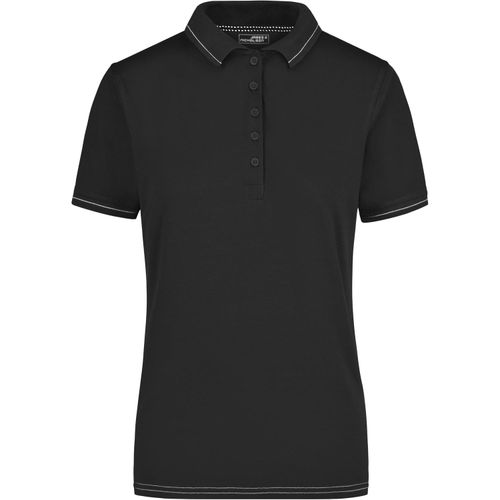 Ladies' Elastic Polo - Hochwertiges Poloshirt mit Kontraststreifen [Gr. XL] (Art.-Nr. CA073929) - Weicher Elastic-Single-Jersey
Gekämmte,...
